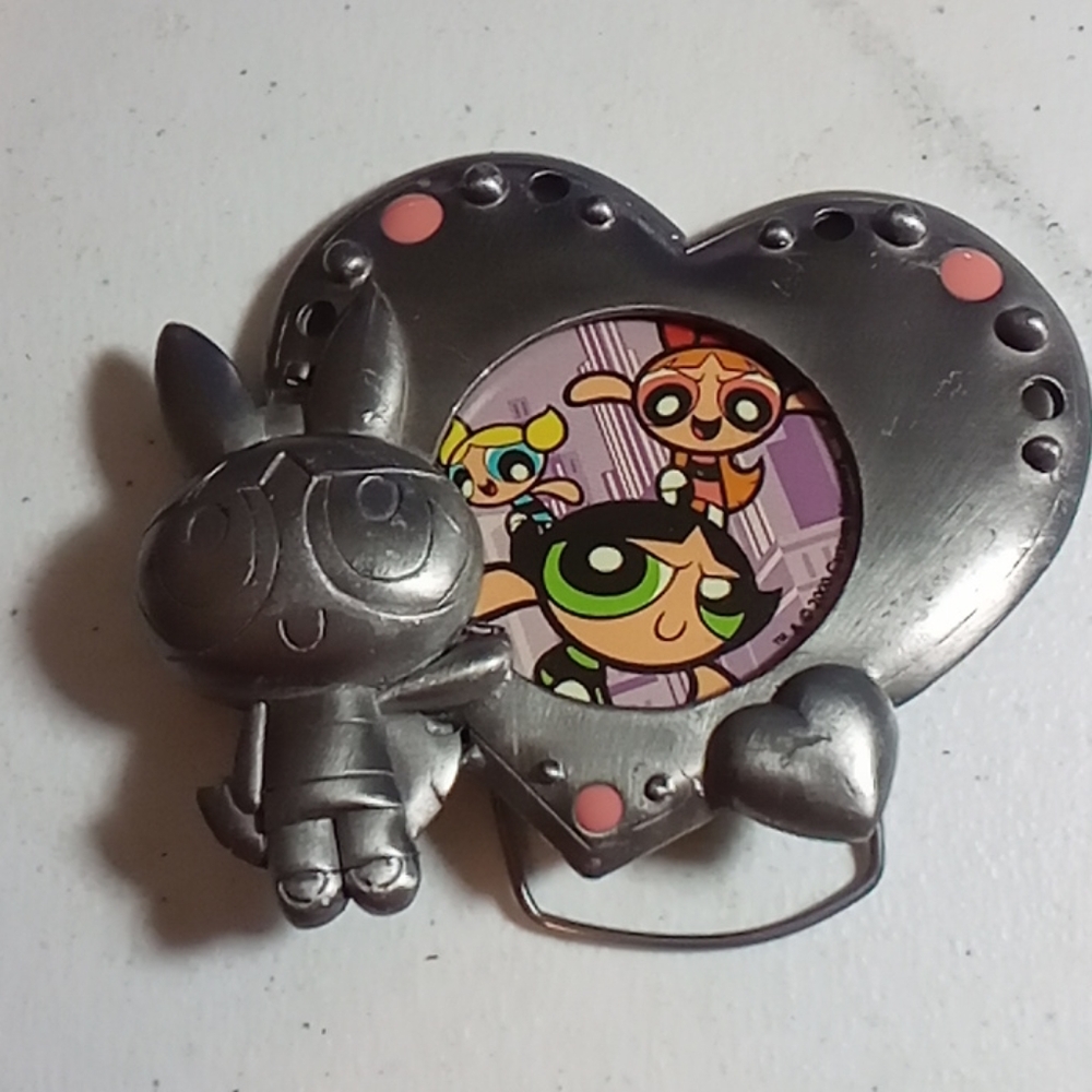 Vintage pewter Powerpuff Girls picture frame